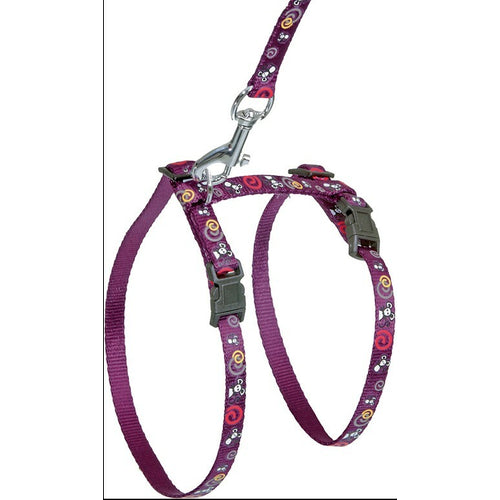 FLAMINGO Am sa povodnikom za macice KITTEN AS motiv Mis Ljubicasti 10mm/116cm