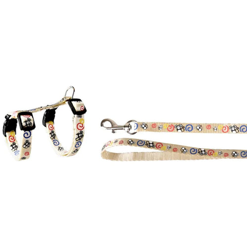 FLAMINGO Am sa povodnikom za macice KITTEN AS motiv Mis Beli 10mm/116cm
