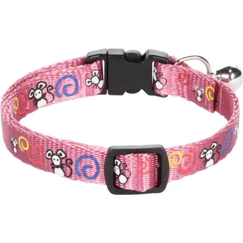 FLAMINGO Ogrlica za macke ArtSportiv motiv Mis sa zvoncicem Ljubicasta 10mm/30cm