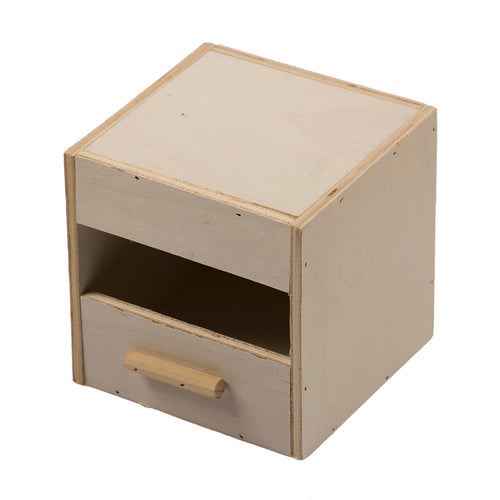DUVO+ Gnezdo za ptice Exotiques drveno, 1/3 otvoreno, 12,5x12x12,5cm