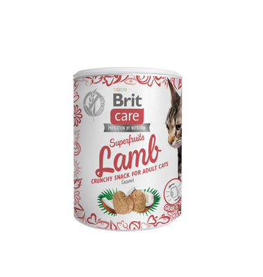 BRIT CARE Superfruits, hrskava poslastica za mačke s jagnjetinom, 100g