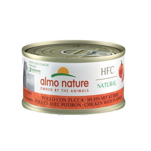OUTLET ALMO NATURE HFC Natural konzerva za mačke, s piletinom i bundevom, 70g