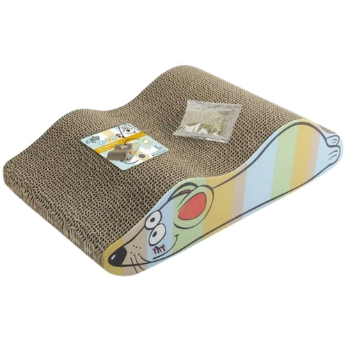 ALL4PAWS Catoon Grebalica za macke Mis, kartonska, 42x21x11,5cm