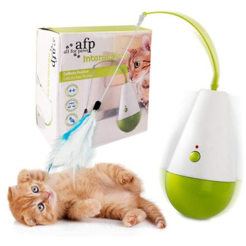 ALL4PAWS Interactive Igracka za macke Culbuto s perjem i daljinskim upravljacem,