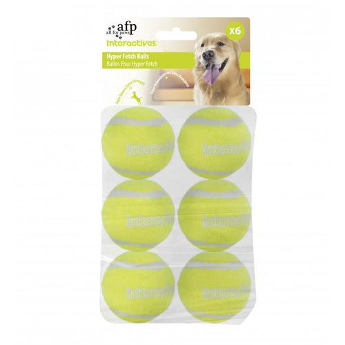 ALL4PAWS Interactive Igracka za pse Hyper Fetch Teniske loptice, 5cm, 6kom