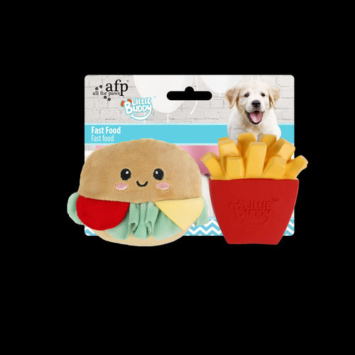 ALL4PAWS Little Buddy PUPPY Igracka za stenad Hamburger i Pomfit, plisana