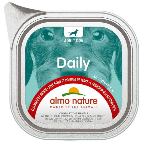 ALMO NATURE Daily Pasteta za pse s govedinom i krompirom, 100g