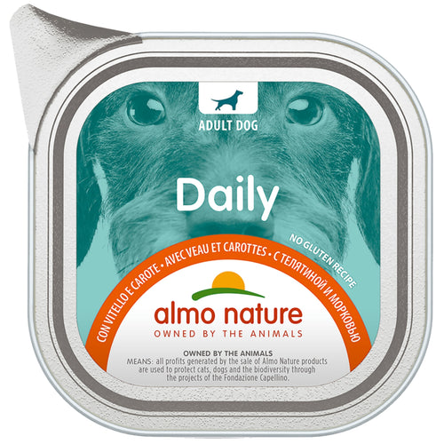 ALMO NATURE Daily Pasteta za pse s teletinom i sargarepom, 100g