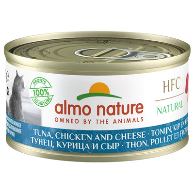 ALMO NATURE HFC Natura konzerva za macke s tunom, piletinom i sirom, 70g