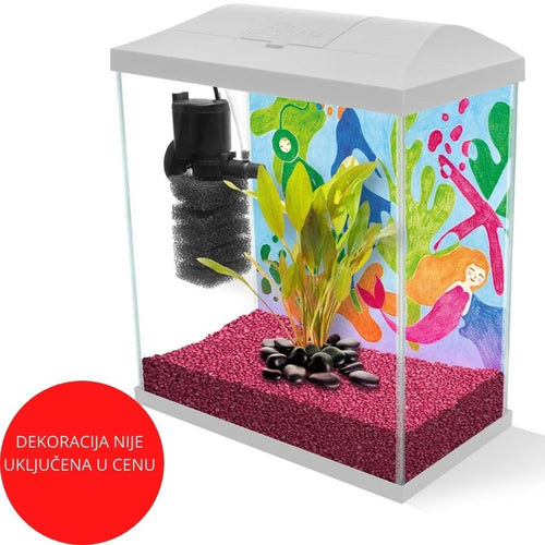 AQUAEL Akvarijum komplet Leddy Set Mini (29x15x30cm) - 13L, Beli