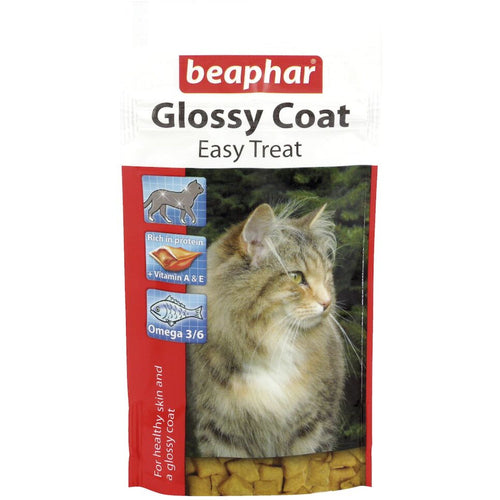 BEAPHAR Glossy Coat hrskavi komadici za macke, za lepsu i sjajniju dlaku, 35g