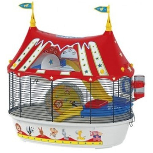 FERPLAST Kavez za hrcke Circus Fun Crveno/Beli 49,5x34x42,5cm