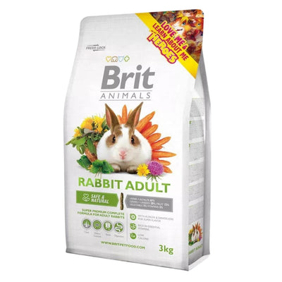 BRIT ANIMALS Rabbit Adult, peletirana hrana za odrasle kunice, 3kg