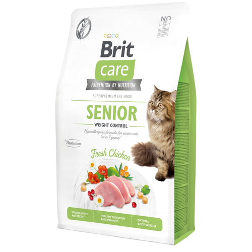 BRIT CARE Cat Senior Weight Control, bez zitarica, 2 kg