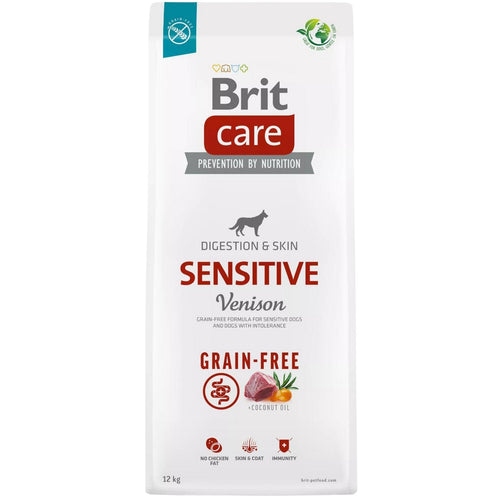 BRIT CARE GF Sensitive All Breed, sa srnetinom, bez zitarica, 12kg