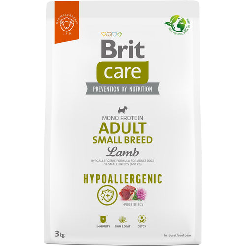 BRIT CARE Hypoallergenic, Adult Small, s jagnjetinom i pirincem, 3kg