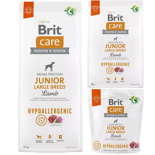BRIT CARE Hypoallergenic, JUNIOR Large Breed, s jagnjetinom i pirincem
