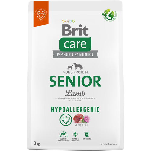 BRIT CARE Hypoallergenic, Senior, s jagnjetinom i pirincem, 3kg