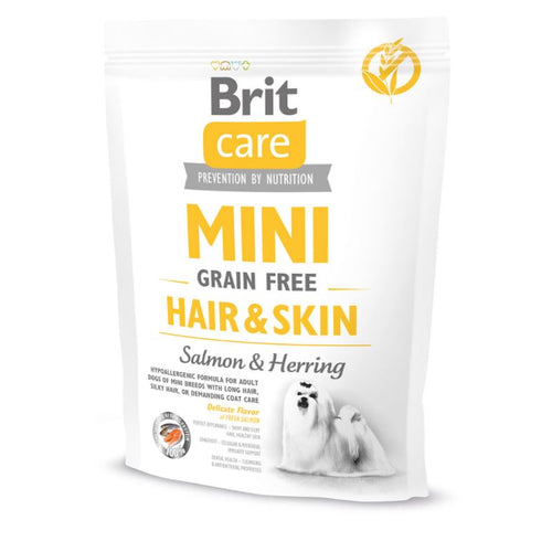 BRIT CARE Mini Hair & Skin, s lososom i haringom, bez zitarica, 400g