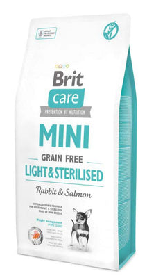 BRIT CARE Mini Light & Sterilised, sa zecetinom i lososom, bez zitarica, 7kg