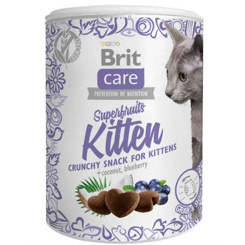 BRIT CARE Superfruits KITTEN, hrskava poslastica za macice, bez zitarica, 100g