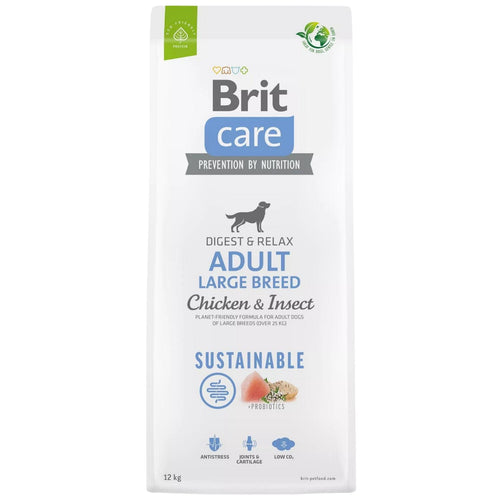 BRIT CARE Sustainable, Adult Large Breed, s piletinom i insektima, 12kg