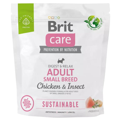 BRIT CARE Sustainable, Adult Small Breed, s piletinom i insektima, 1kg