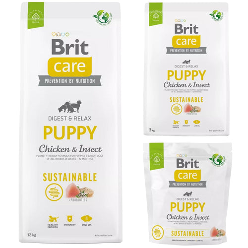 BRIT CARE Sustainable, PUPPY All Breed, s piletinom i insektima