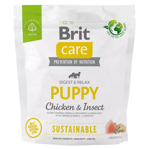 BRIT CARE Sustainable, PUPPY All Breed, s piletinom i insektima, 1kg