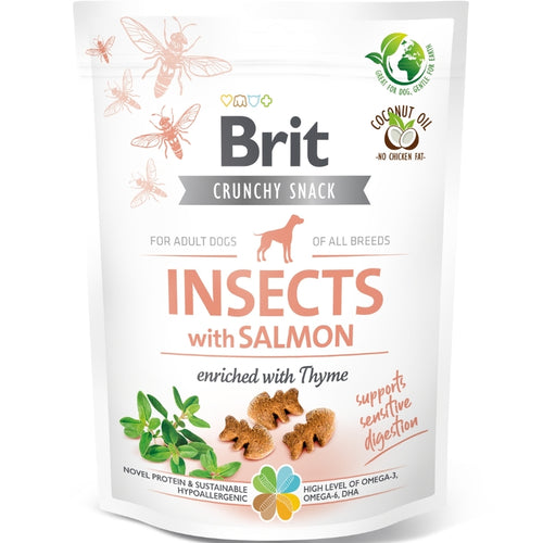 BRIT Crunchy Cracker, hrskavi kreker s insektima i lososom, 200g