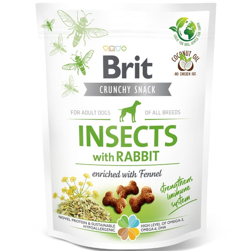 BRIT Crunchy Cracker, hrskavi kreker s insektima i zecetinom, 200g