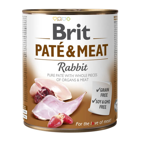 BRIT Pate & Meat, s komadicima zecetine u pasteti, bez zitarica, 800g