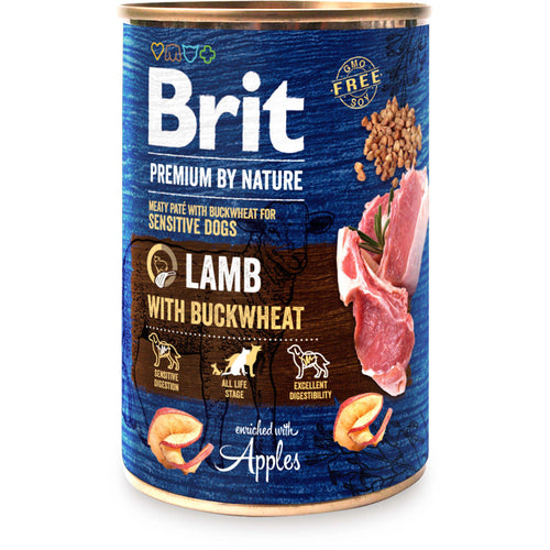 BRIT PREMIUM by Nature, mesna pasteta za pse s jagnjetinom i heljdom