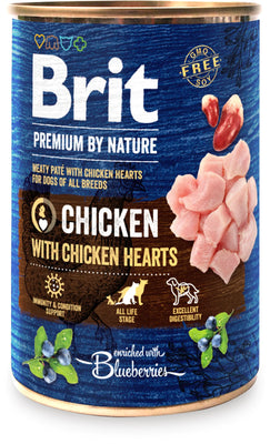 BRIT PREMIUM by Nature, mesna pasteta za pse s piletinom i srcima, 800g
