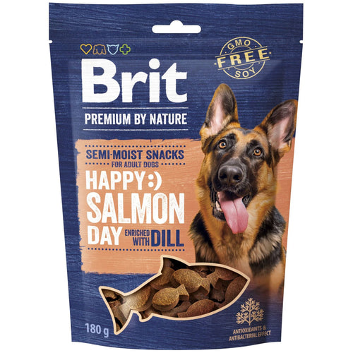 BRIT PREMIUM by Nature, poslastica za pse s lososom i mirođijom, 180g