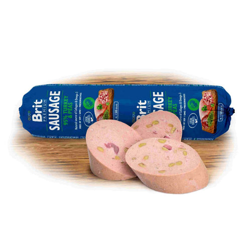 BRIT PREMIUM by Nature kobasica za pse, 95% mesa curetine i grasak, 800g