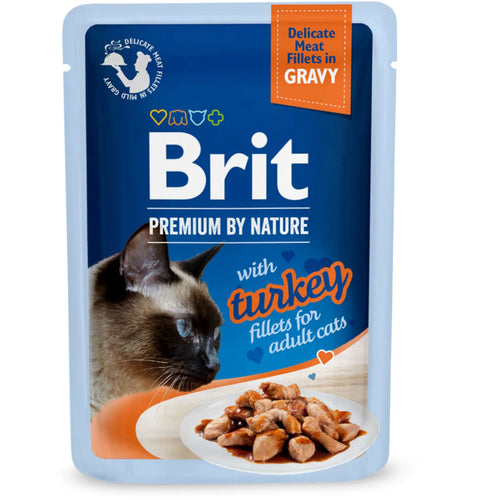BRIT PREMIUM kesica, nezni fileti u sosu s curetinom, 85g
