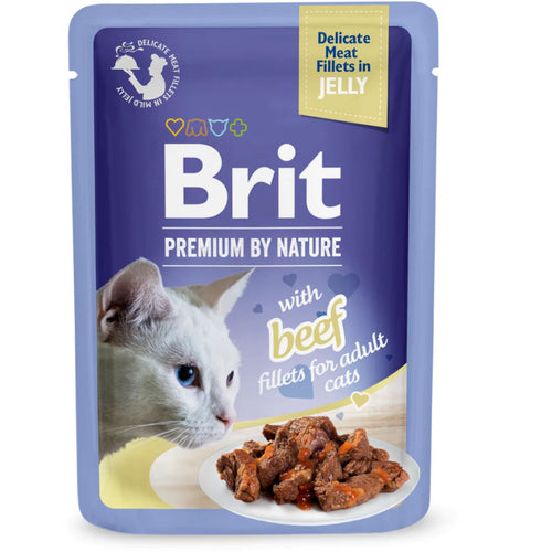 BRIT PREMIUM kesica, nezni fileti u sosu s govedinom, 85g