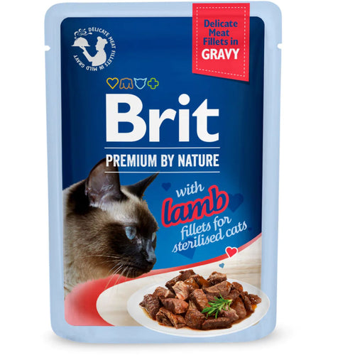 BRIT PREMIUM kesica, nezni fileti u sosu Sterilised, s lososom, 85g