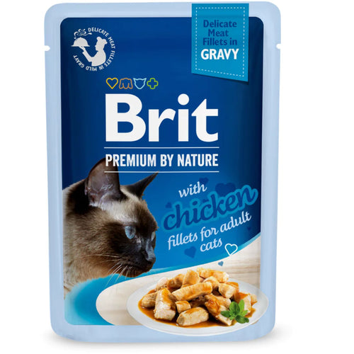 BRIT PREMIUM kesica, nezni fileti u zeleu s piletinom, 85g