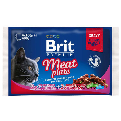 BRIT PREMIUM kesice, socni komadici, mesni obrok