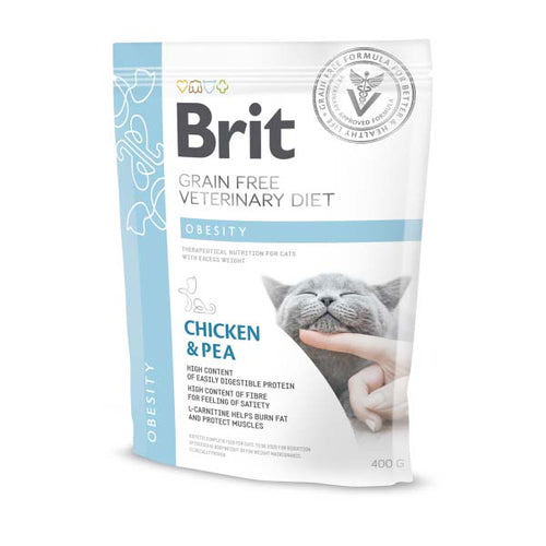 BRIT VD Cat Obesity, za redukciju i regulaciju telesne mase, bez zitarica, 400g