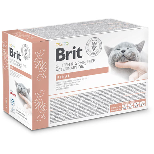 BRIT VD Cat Renal, kod hronicne insuficijencije bubrega, bez zitarica, 12x85g