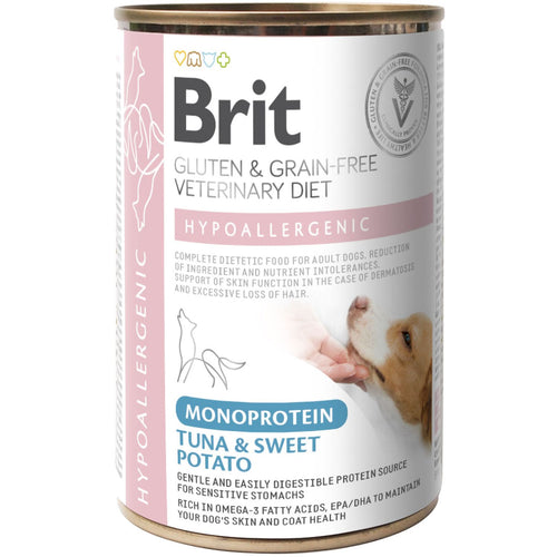 BRIT VD Hypoallergenic, monoproteinska hrana s tunom, bez zitarica, 400g