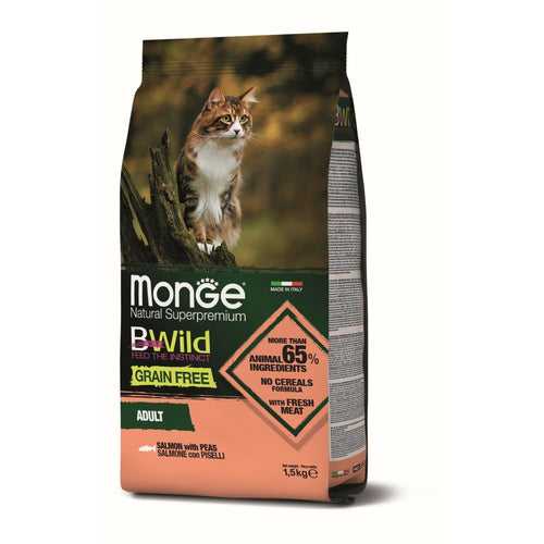 BWILD Hrana za macke Grain Free Losos i grasak - Adult cat 1.5kg