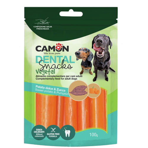 CAMON Poslastica za pse dental, slatki krompir i bundeva, 100g