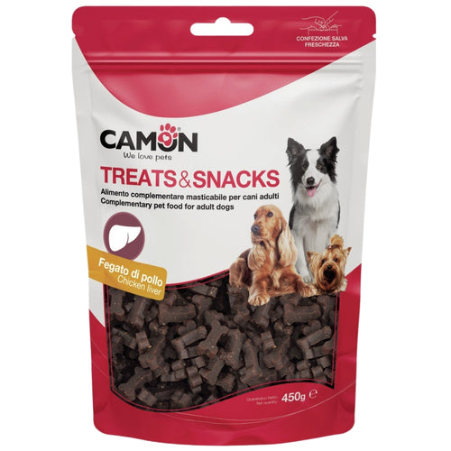 CAMON SnackBox Poslastice za pse Koskice LiverBone, sa aromom piletine, 450g