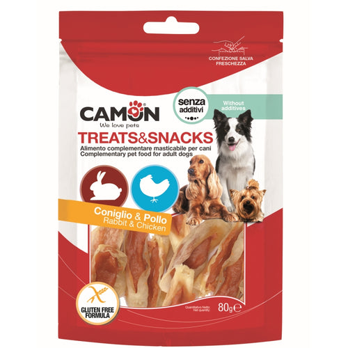 CAMON Treats&Snacks Poslastica za pse Zecje usi, 80g