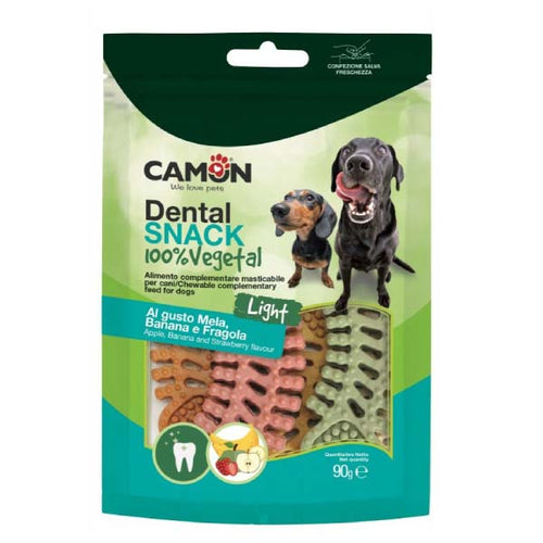 CAMON Zvakalica za pse Dental Snack - Veggies, riblja kost, Light, 90g