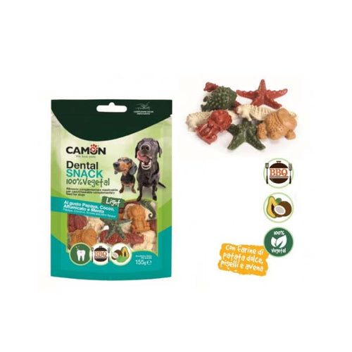 CAMON Zvakalica za pse Dental Snack - VeggiesAnimal, 4 ukusa, Light, 155g